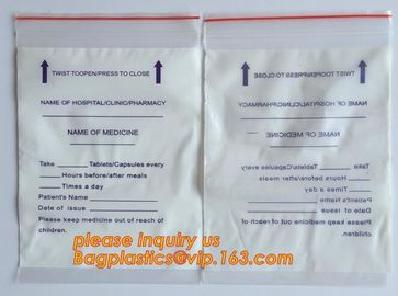 the zipper bag for medical use,zipper medical bags,medical trauma bag, Zipper Sealing Medical Packing Bag for Animal/ Me supplier