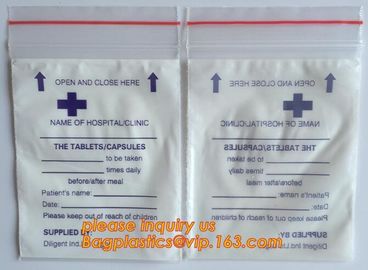 the zipper bag for medical use,zipper medical bags,medical trauma bag, Zipper Sealing Medical Packing Bag for Animal/ Me supplier