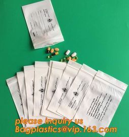 medical packaging plastic sterilized medical k bag, block writable zip lock drug medical envelope bags, packaging supplier