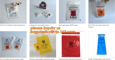 medical packaging plastic sterilized medical k bag, block writable zip lock drug medical envelope bags, packaging supplier