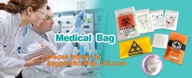 medical packaging plastic sterilized medical k bag, block writable zip lock drug medical envelope bags, packaging supplier