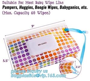 Promotion reusable k travel plastic EVA baby tissue wet wipes bag with lid, Eco-friendly plastic colorful wet tiss supplier