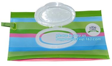 Travel wipes case reusable wet wipe bag travel wipes dispenser wipe, eco-friendly lovely baby wet wipe bag, wipes pouch supplier