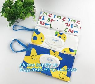 Eco-friendly reusable custom printed zipper top plastic EVA wet wipe, Cheap Custom Plastic packaging bag baby eva tissue supplier