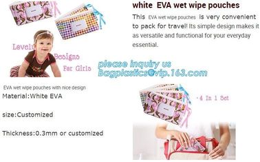 Reusable travel and portable baby wet wipe refill case dispenser, custom high quality reusable EVA wet wipe bag, contain supplier