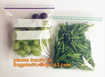 PE Double zipper seal food storage fresh-keeping bags, custom double tracking k bag, Double track plastic moisture supplier