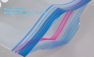 High Sealing k Pouch with double colored tracks, double track reusable plastic k printed zipper bags, bagese supplier