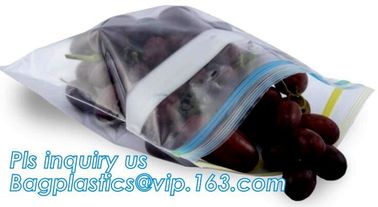 High Sealing k Pouch with double colored tracks, double track reusable plastic k printed zipper bags, bagese supplier