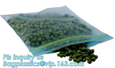 PE Double zipper seal food storage fresh-keeping bags, custom double tracking k bag, Double track plastic moisture supplier