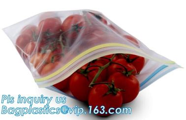 High Sealing k Pouch with double colored tracks, double track reusable plastic k printed zipper bags, bagese supplier