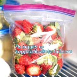 PE Double zipper seal food storage fresh-keeping bags, custom double tracking k bag, Double track plastic moisture supplier