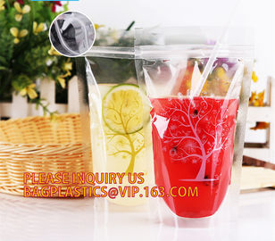 Stand Up Zipper Pouch Transparent Packaging k Bag Zip Lock Plastic Mylar Bag, FDA EU Food Grade Powder Packaging supplier