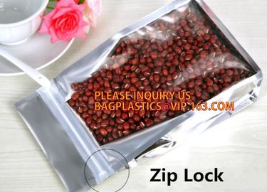 Stand Up Zipper Pouch Transparent Packaging k Bag Zip Lock Plastic Mylar Bag, FDA EU Food Grade Powder Packaging supplier