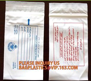 Biohazard Specimen Medical Lab Bags Reclosable Zip Lock Bag, Medical Lab Bags Reclosbale Zip Lock Bag, Document Pouches supplier