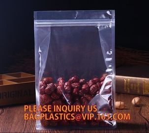 pp k crystal bag, polypropylene zipper Double Zipper Track LDPE Plastic Transparent Zip Lock Bag supplier