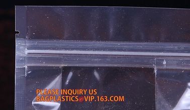 pp k crystal bag, polypropylene zipper Double Zipper Track LDPE Plastic Transparent Zip Lock Bag supplier