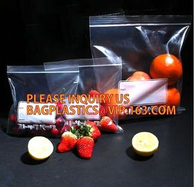 clear or printed k bag with double track for food or fruit storage, LDPE self sealing storage blank zip bag, packs supplier