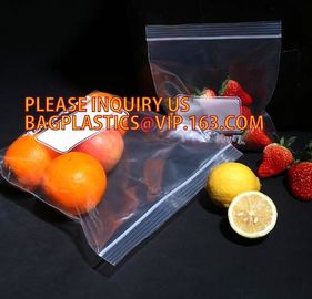 clear or printed k bag with double track for food or fruit storage, LDPE self sealing storage blank zip bag, packs supplier