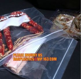 Food grade packing PE transparent custom printed zipper bags with double zipper, Sandwich k baggies food freezer supplier