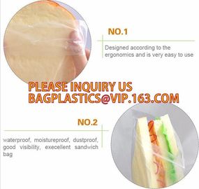 Food grade packing PE transparent custom printed zipper bags with double zipper, Sandwich k baggies food freezer supplier