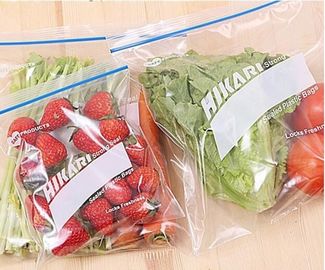 Color box packing 50 count custom LDPE clear reclosable plastic k bag, zipper bag with red line on the top, bageas supplier