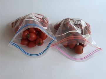 Double zip seal packaging bag, Double sealed food storage custom printed plastic zip lock bag, Moisture Proof plastic go supplier