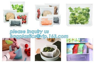 China manufacturer custom foodgrade reusable peva food storage bag, Reusable outdoor beverage fruit Storage Bags Zip Sea supplier