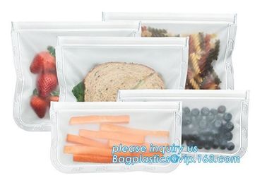 China manufacturer custom foodgrade reusable peva food storage bag, Reusable outdoor beverage fruit Storage Bags Zip Sea supplier