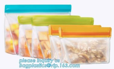 China manufacturer custom foodgrade reusable peva food storage bag, Reusable outdoor beverage fruit Storage Bags Zip Sea supplier