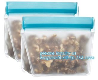 China manufacturer custom foodgrade reusable peva food storage bag, Reusable outdoor beverage fruit Storage Bags Zip Sea supplier