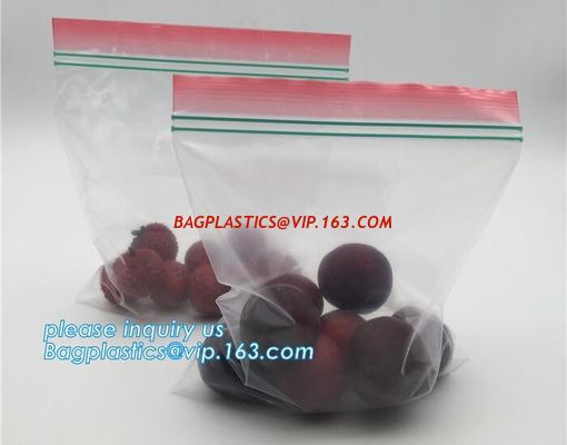 K color Double zipper food storage bags, custom products clear matte stand up K storage bags CORN STARCH BAG supplier
