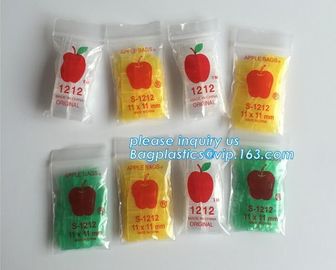 1515 mini apple k bags, apple baggies printed mini k bag with different size from china supplier, minigrip supplier