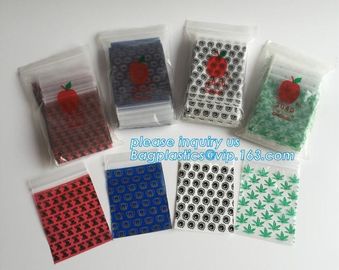 ZIP LOCK BAG with red line, colored small zip lock plastic bag, 2020 Apple Mini k 100 Baggies 25 Random Designs Pr supplier