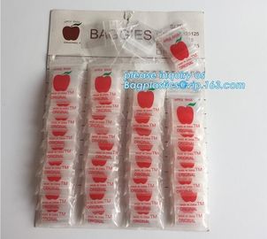 1515 mini apple k bags, apple baggies printed mini k bag with different size from china supplier, minigrip supplier