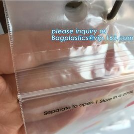 food storage wicketed ldpe clear plastic zip lock bag with print, FDA Custom Food Grade Wicket Plastic k Bag, bage supplier