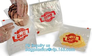 PE slider zipper saddle deli bag, Biodegradable k saddle deli bag, saddle deli slider bag, LDPE Custom Saddle deli supplier