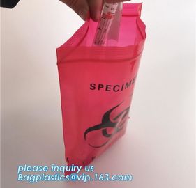 BioHazard Zip Lock Medical Specimen Bags, LDPE Biohazard Specimen k Bag For Laboratory, Lab Bags /Specimen Bags/zi supplier