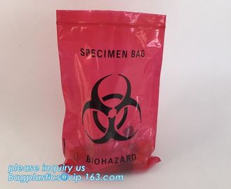 BioHazard Zip Lock Medical Specimen Bags, LDPE Biohazard Specimen k Bag For Laboratory, Lab Bags /Specimen Bags/zi supplier