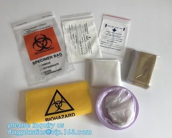 BioHazard Zip Lock Medical Specimen Bags, LDPE Biohazard Specimen k Bag For Laboratory, Lab Bags /Specimen Bags/zi supplier