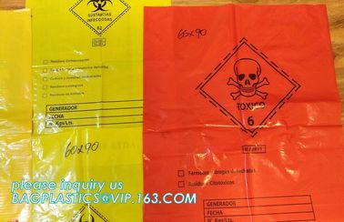 Linear Low-Density Polyethylene Medical Waste Bags Ideal for use in hospitals, medical clinics, doctors offices nursing supplier