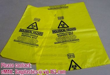 Plastic Bags, Biohazard Bags, Red Biohazard Waste Bags, Medical Waste Bag, Infectious Bags, Securely contain hazardous c supplier