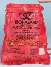 biohazard large plastic medical waste bag, Autoclave Biohazard Bag Plastic for Healthcare Medical Waste Bags, Biohazard supplier