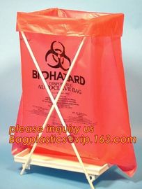 biohazard large plastic medical waste bag, Autoclave Biohazard Bag Plastic for Healthcare Medical Waste Bags, Biohazard supplier