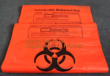 biohazard large plastic medical waste bag, Autoclave Biohazard Bag Plastic for Healthcare Medical Waste Bags, Biohazard supplier