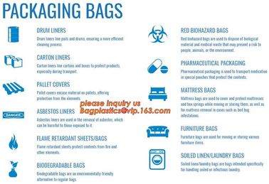 yellow printing self adhesive biohazard waste bag, Yellow infectious medical waste disposal plastic bag Biohazard garbag supplier