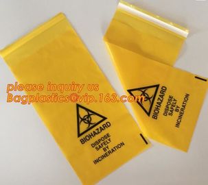 Biohazard Garbage Bag for hospital Waste, Biohazard medical waste Plastic Bags For clinical Disposal, HDPE biodegradable supplier