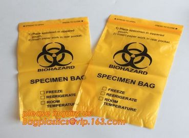 Biohazard Garbage Bag for hospital Waste, Biohazard medical waste Plastic Bags For clinical Disposal, HDPE biodegradable supplier