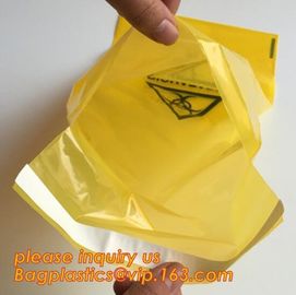 Biohazard Garbage Bag for hospital Waste, Biohazard medical waste Plastic Bags For clinical Disposal, HDPE biodegradable supplier