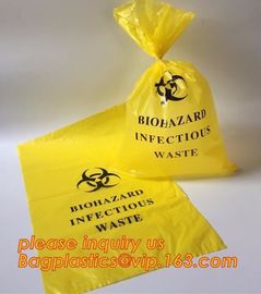 biodegradable biohazard bag, biohazard clinical waste bag, Medical Trash Bin Liner Biohazard Waste Garbage Bags For Hosp supplier