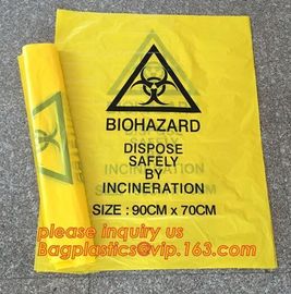 heavy duty red medical biohazard garbage trash bags, PE Eco-friendly biohazard garbage bags, Heavy Duty biohazard infect supplier